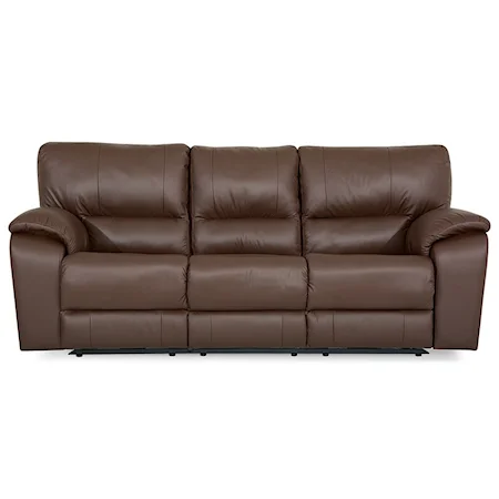 Casual Manual Reclining Sofa with Pillow Arms